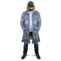 Blue Ngatu Pattern Malo e Lelei Tonga Cloak LT14 - Polynesian Pride