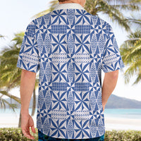 Blue Ngatu Pattern Malo e Lelei Tonga Hawaiian Shirt LT14 - Polynesian Pride