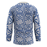 Blue Ngatu Pattern Malo e Lelei Tonga Hockey Jersey LT14 - Polynesian Pride