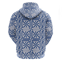 Blue Ngatu Pattern Malo e Lelei Tonga Hoodie LT14 - Polynesian Pride