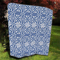 Blue Ngatu Pattern Malo e Lelei Tonga Quilt LT14 - Polynesian Pride