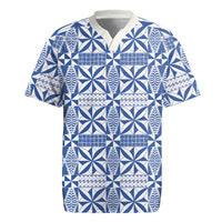 Blue Ngatu Pattern Malo e Lelei Tonga Rugby Jersey LT14 Blue - Polynesian Pride
