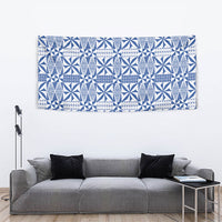 Blue Ngatu Pattern Malo e Lelei Tonga Tapestry LT14 - Polynesian Pride
