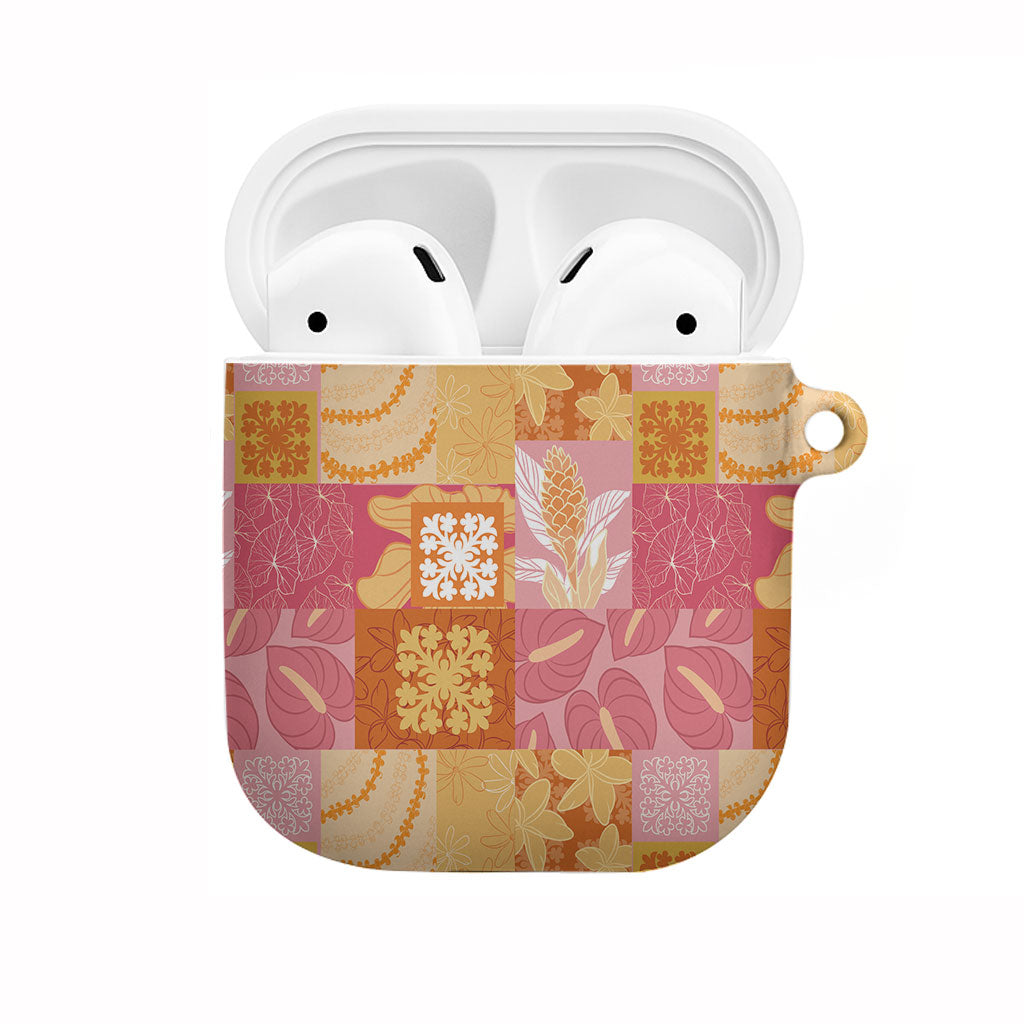 Aloha Hawaii Quilt Floral Patchwork Style AirPods Case LT14 Multicolor - Polynesian Pride