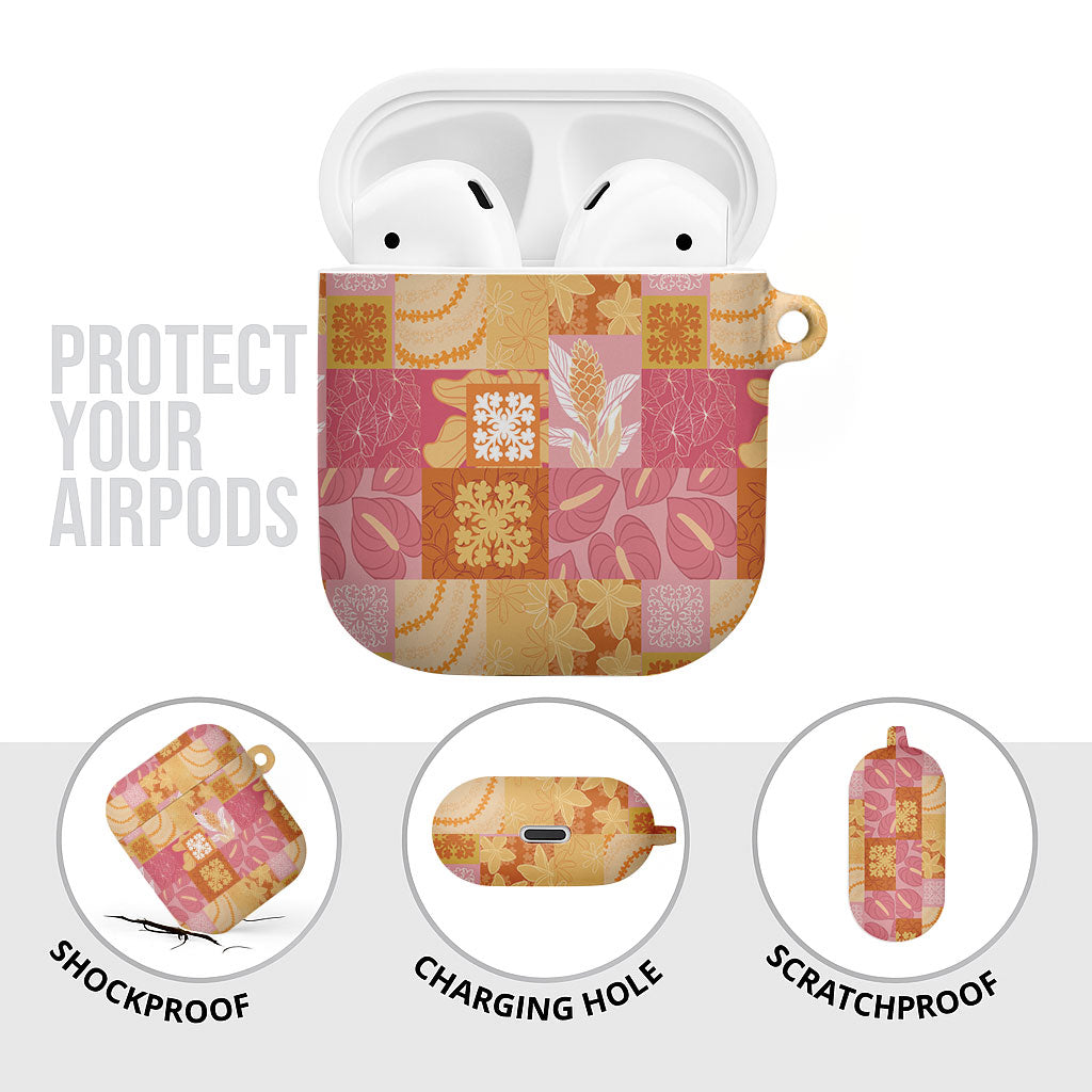 Aloha Hawaii Quilt Floral Patchwork Style AirPods Case LT14 - Polynesian Pride