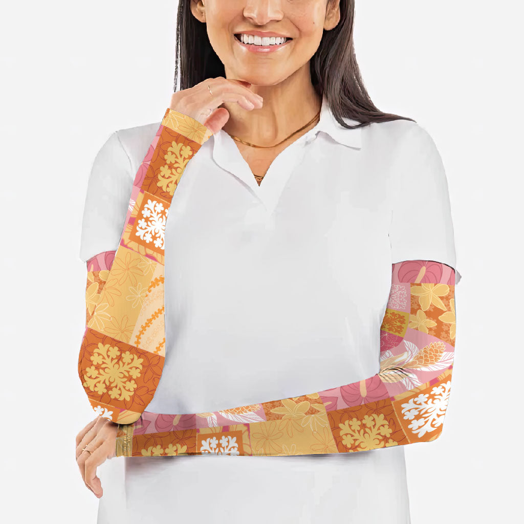 Aloha Hawaii Quilt Floral Patchwork Style Arm Sleeves LT14 - Polynesian Pride