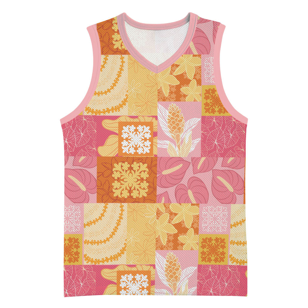 Aloha Hawaii Quilt Floral Patchwork Style Basketball Jersey LT14 Unisex Multicolor - Polynesian Pride