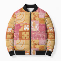 Aloha Hawaii Quilt Floral Patchwork Style Bomber Puffer Jacket LT14 Unisex Multicolor - Polynesian Pride