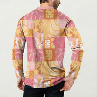 Aloha Hawaii Quilt Floral Patchwork Style Button Sweatshirt LT14 - Polynesian Pride