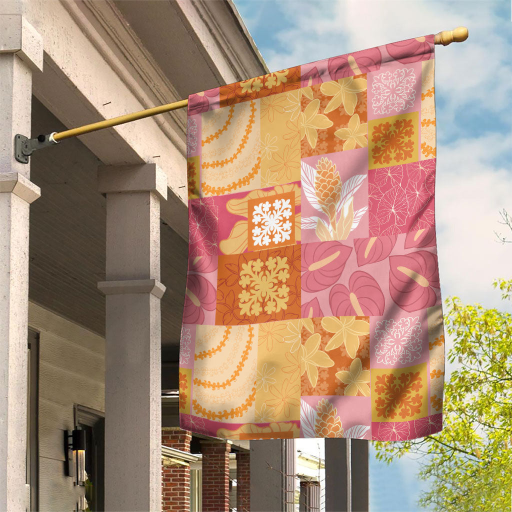 Aloha Hawaii Quilt Floral Patchwork Style Garden Flag LT14 House Flag Multicolor - Polynesian Pride