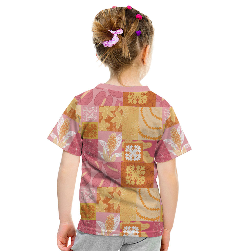 Aloha Hawaii Quilt Floral Patchwork Style Kid T Shirt LT14 - Polynesian Pride