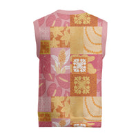 Aloha Hawaii Quilt Floral Patchwork Style Christmas Knitted V-Neck Vest LT14 - Polynesian Pride