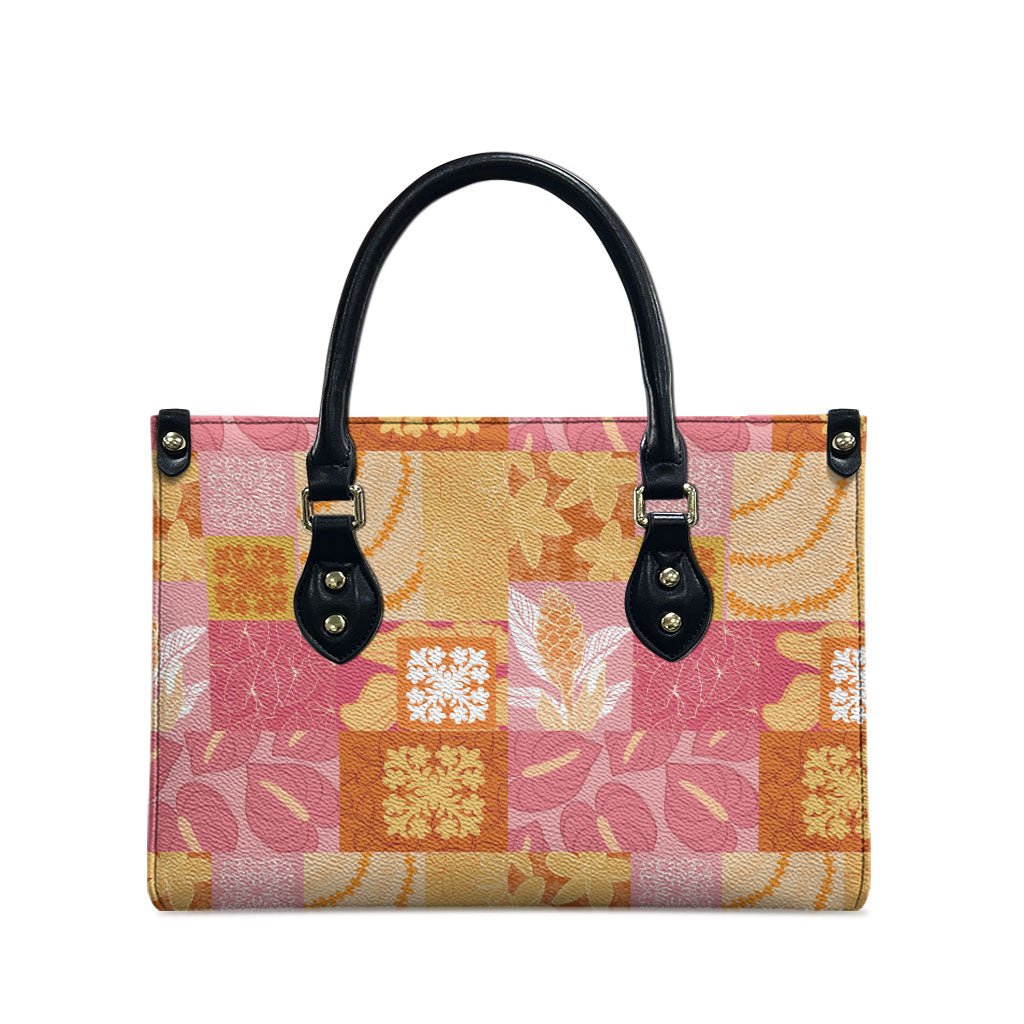 Aloha Hawaii Quilt Floral Patchwork Style Leather Bag LT14 - Polynesian Pride