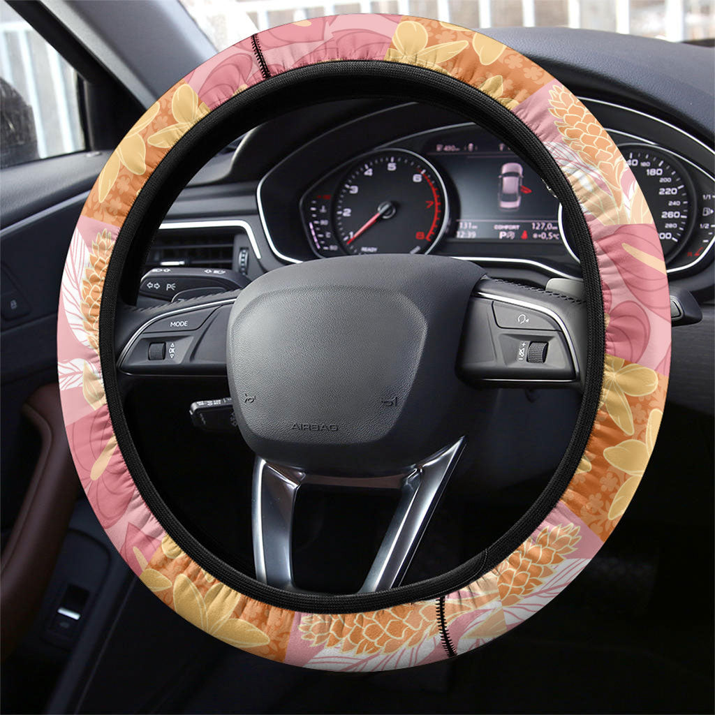Aloha Hawaii Quilt Floral Patchwork Style Steering Wheel Cover LT14 - Polynesian Pride