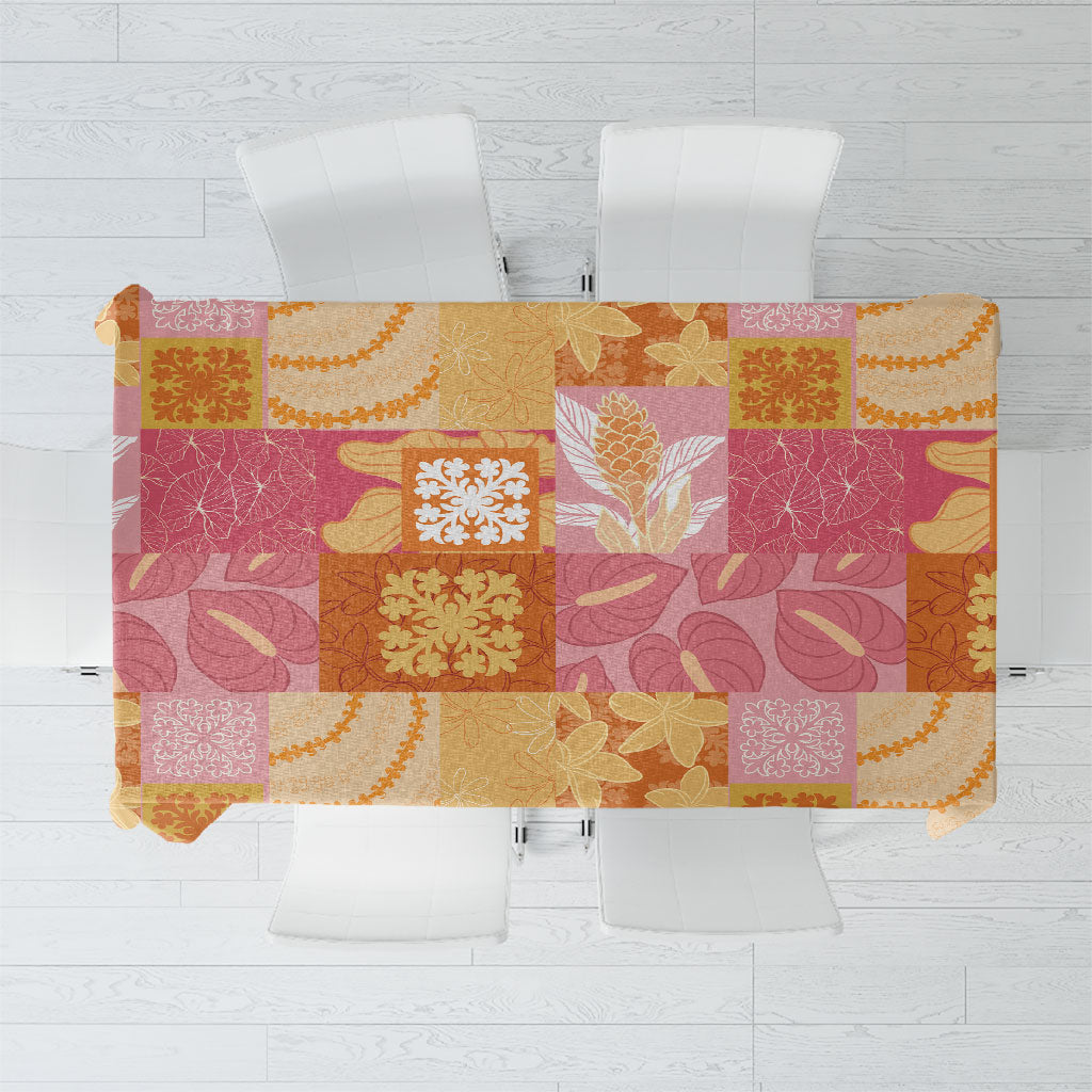 Aloha Hawaii Quilt Floral Patchwork Style Tablecloth LT14 Multicolor - Polynesian Pride