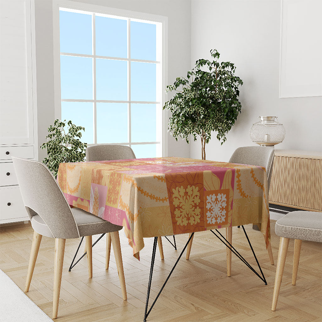 Aloha Hawaii Quilt Floral Patchwork Style Tablecloth LT14 - Polynesian Pride