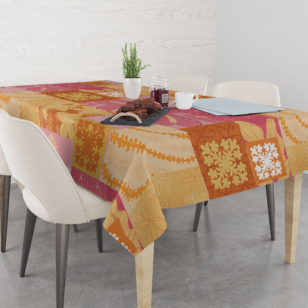 Aloha Hawaii Quilt Floral Patchwork Style Tablecloth LT14 - Polynesian Pride