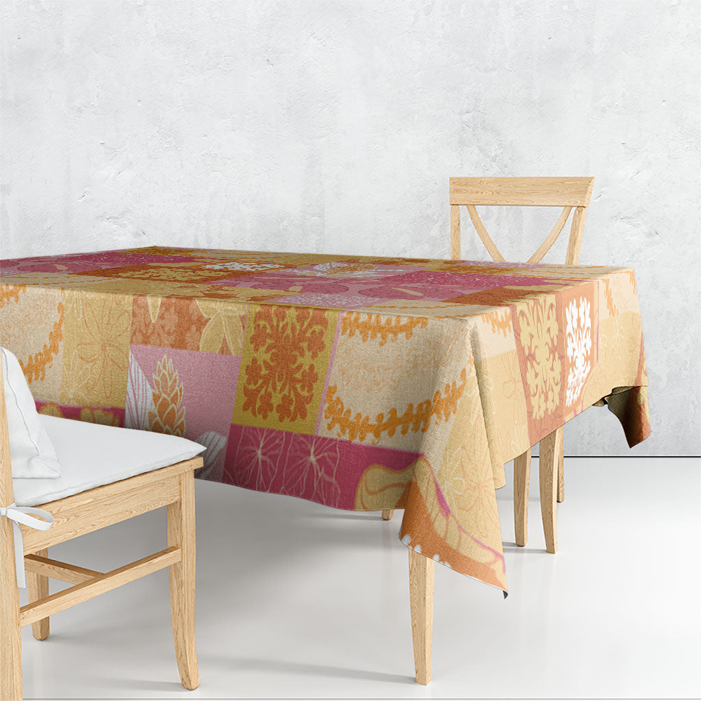 Aloha Hawaii Quilt Floral Patchwork Style Tablecloth LT14 - Polynesian Pride