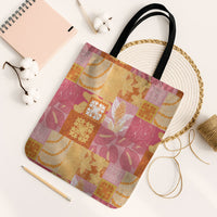 Aloha Hawaii Quilt Floral Patchwork Style Tote Bag LT14 Black Strap One Size Multicolor - Polynesian Pride