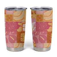 Aloha Hawaii Quilt Floral Patchwork Style Tumbler Cup LT14 Multicolor - Polynesian Pride
