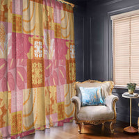 Aloha Hawaii Quilt Floral Patchwork Style Window Curtain LT14 - Polynesian Pride