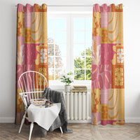 Aloha Hawaii Quilt Floral Patchwork Style Window Curtain LT14 - Polynesian Pride