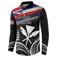 Hawaii Independence Day Button Sweatshirt La Kuokoa - Happy 28th November
