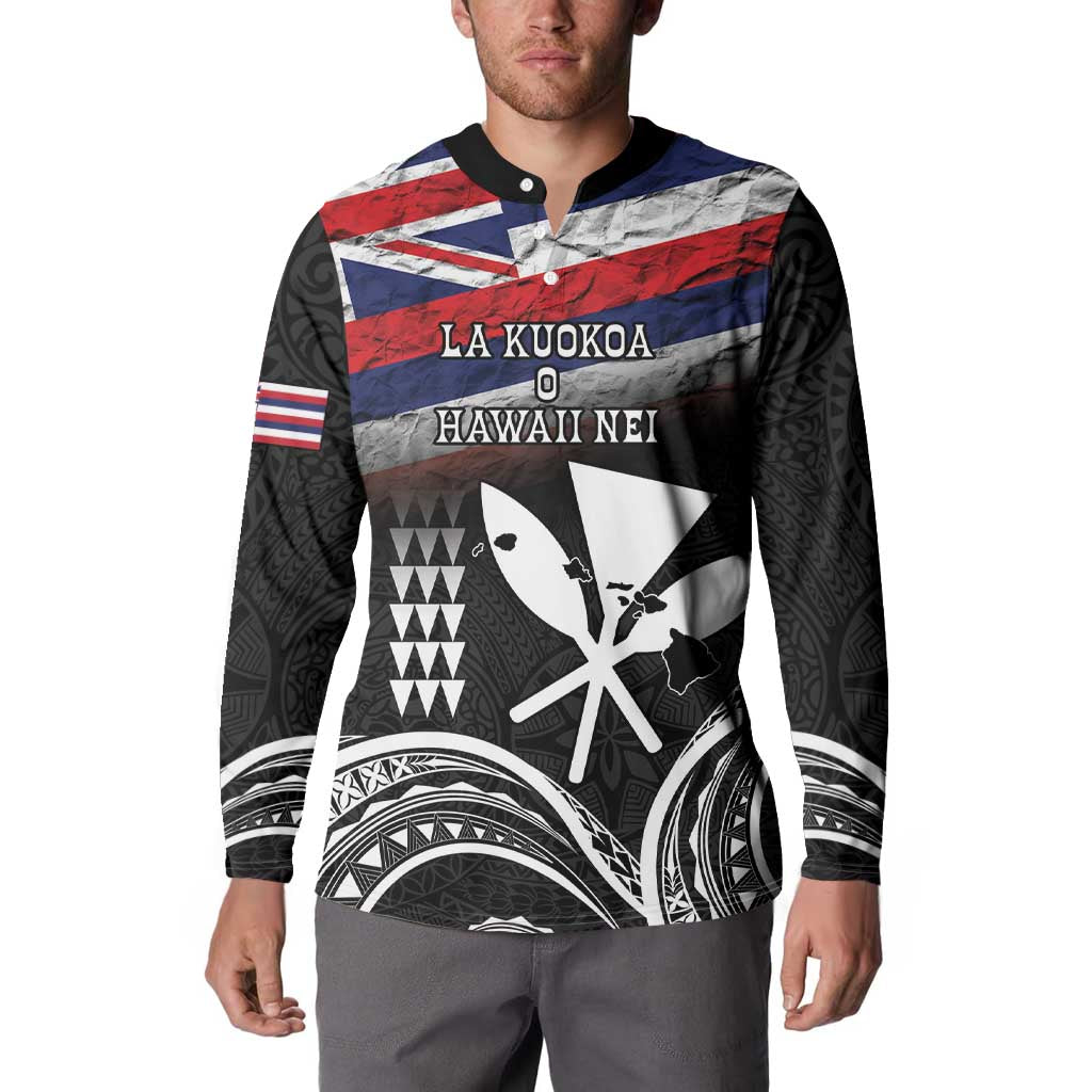 Hawaii Independence Day Button Sweatshirt La Kuokoa - Happy 28th November