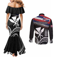 Hawaii Independence Day Couples Matching Mermaid Dress and Long Sleeve Button Shirt La Kuokoa - Happy 28th November LT14 - Polynesian Pride