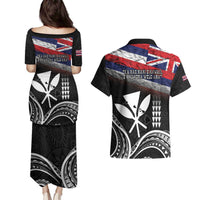 Hawaii Independence Day Couples Matching Puletasi and Hawaiian Shirt La Kuokoa - Happy 28th November LT14 - Polynesian Pride