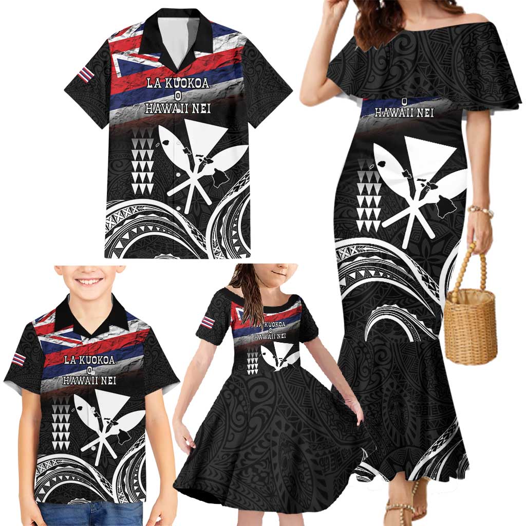 Hawaii Independence Day Family Matching Mermaid Dress and Hawaiian Shirt La Kuokoa - Happy 28th November LT14 - Polynesian Pride