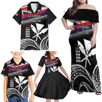 Hawaii Independence Day Family Matching Off Shoulder Maxi Dress and Hawaiian Shirt La Kuokoa - Happy 28th November LT14 - Polynesian Pride