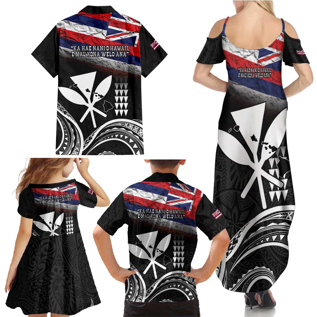 Hawaii Independence Day Family Matching Summer Maxi Dress and Hawaiian Shirt La Kuokoa - Happy 28th November LT14 - Polynesian Pride