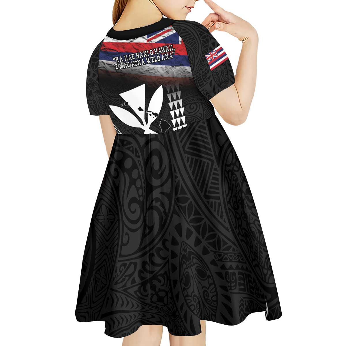 Hawaii Independence Day Kid Short Sleeve Dress La Kuokoa - Happy 28th November