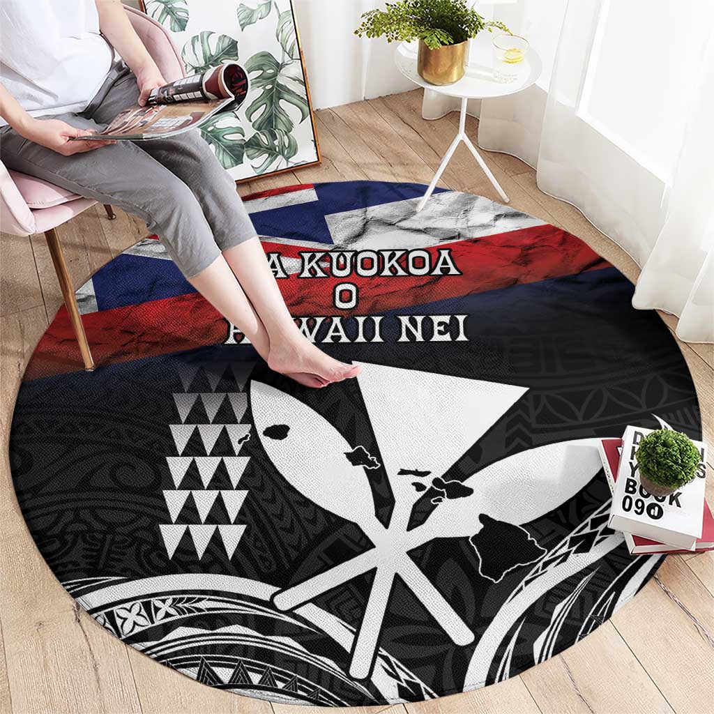 Hawaii Independence Day Round Carpet La Kuokoa - Happy 28th November LT14 - Polynesian Pride