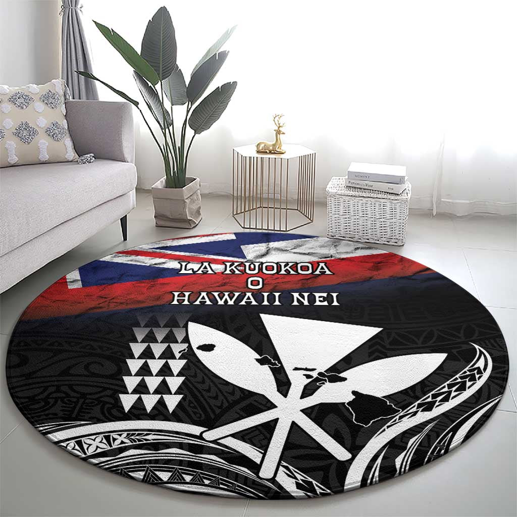 Hawaii Independence Day Round Carpet La Kuokoa - Happy 28th November LT14 - Polynesian Pride