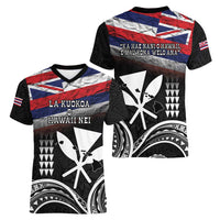Hawaii Independence Day Women V-Neck T-Shirt La Kuokoa - Happy 28th November LT14 - Polynesian Pride