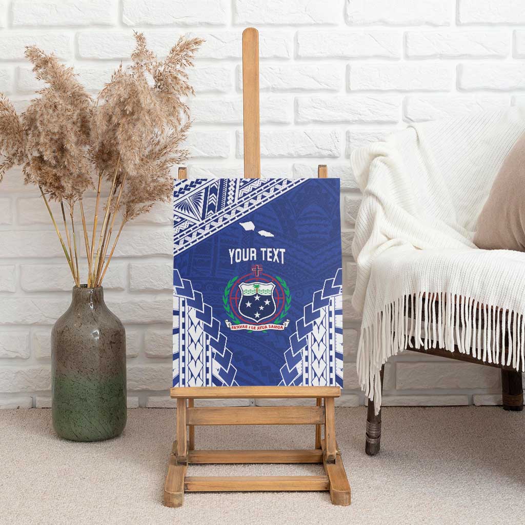 Toa Samoa Rugby Custom Canvas Wall Art Go Champions Pacific Samoan Pattern - Polynesian Pride