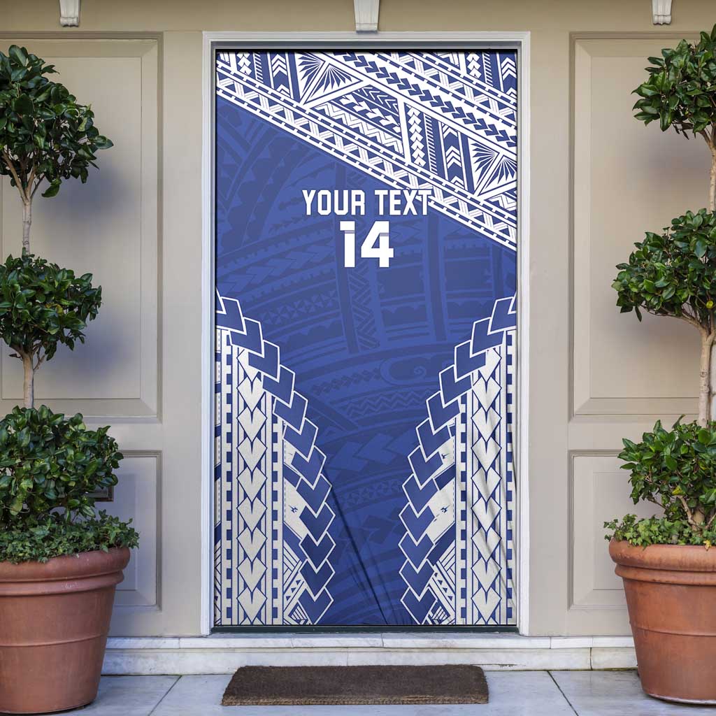 Toa Samoa Rugby Custom Door Cover Go Champions Pacific Samoan Pattern - Polynesian Pride