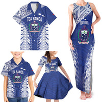 Toa Samoa Rugby Custom Family Matching Tank Maxi Dress and Hawaiian Shirt Go Champions Pacific Samoan Pattern LT14 - Polynesian Pride