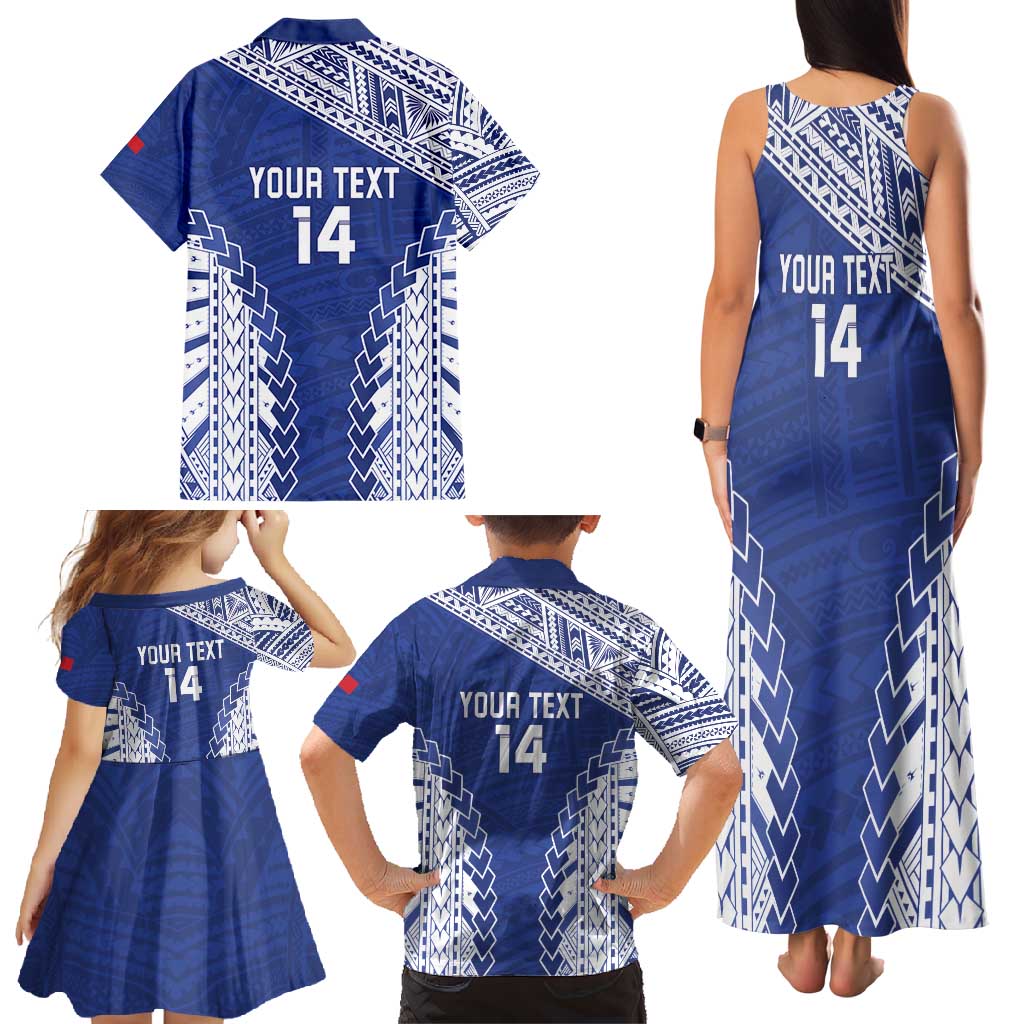 Toa Samoa Rugby Custom Family Matching Tank Maxi Dress and Hawaiian Shirt Go Champions Pacific Samoan Pattern LT14 - Polynesian Pride