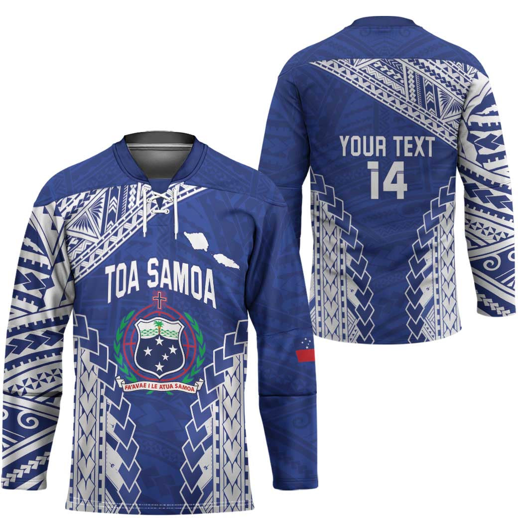 Toa Samoa Rugby Custom Hockey Jersey Go Champions Pacific Samoan Pattern - Polynesian Pride
