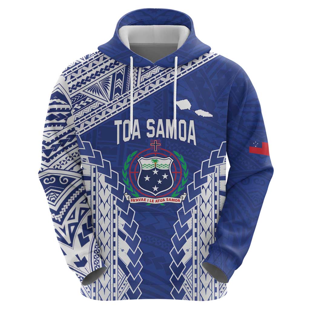 Toa Samoa Rugby Custom Hoodie Go Champions Pacific Samoan Pattern - Polynesian Pride