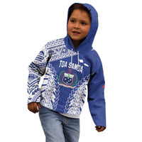 Toa Samoa Rugby Custom Kid Hoodie Go Champions Pacific Samoan Pattern - Polynesian Pride