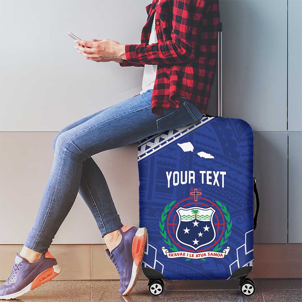 Toa Samoa Rugby Custom Luggage Cover Go Champions Pacific Samoan Pattern - Polynesian Pride