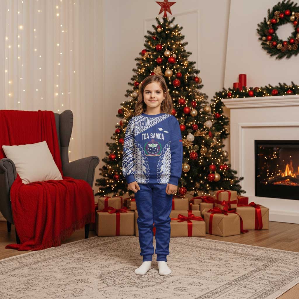 Toa Samoa Rugby Custom Christmas Pajama Set Go Champions Pacific Samoan Pattern - Polynesian Pride