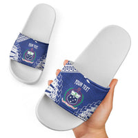 Toa Samoa Rugby Custom Slide Sandals Go Champions Pacific Samoan Pattern - Polynesian Pride