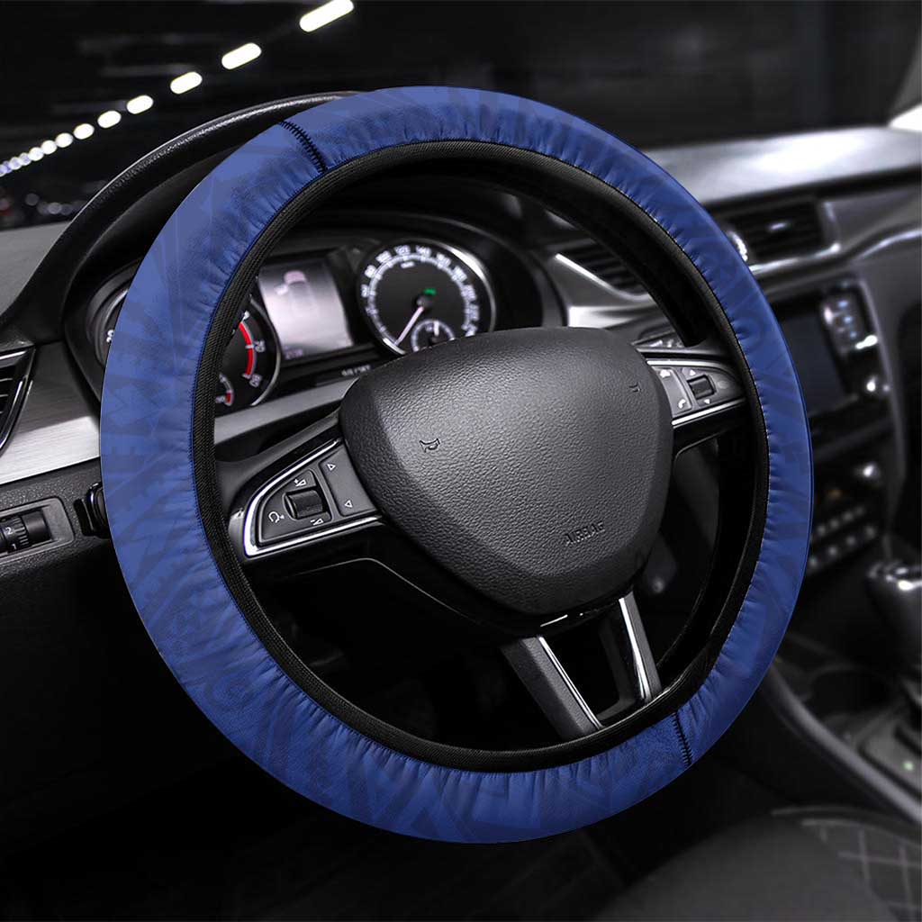 Toa Samoa Rugby Steering Wheel Cover Go Champions Pacific Samoan Pattern - Polynesian Pride