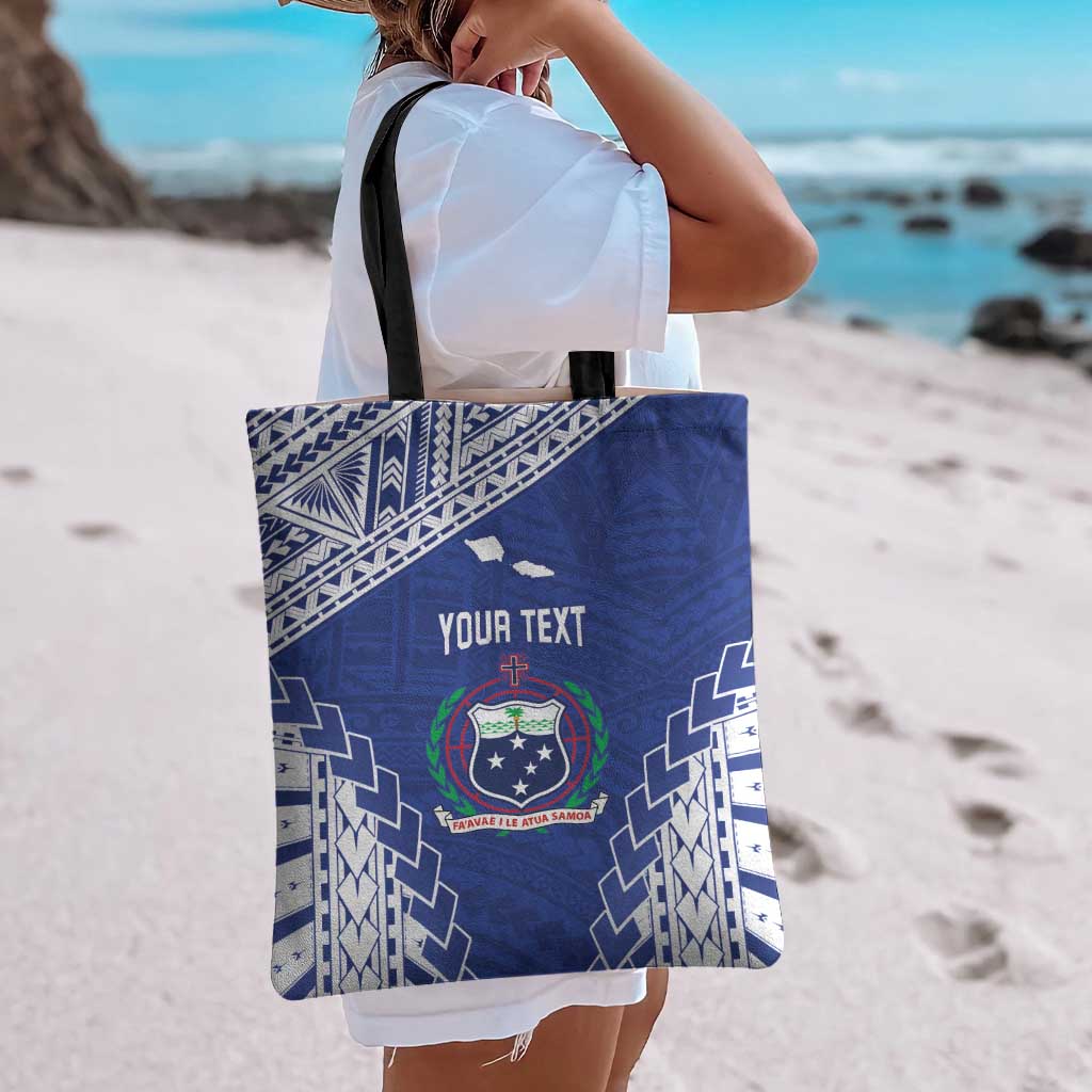 Toa Samoa Rugby Custom Tote Bag Go Champions Pacific Samoan Pattern - Polynesian Pride