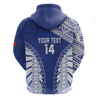 Toa Samoa Rugby Custom Zip Hoodie Go Champions Pacific Samoan Pattern - Polynesian Pride